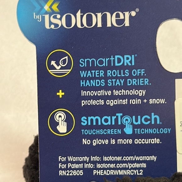 Isotoner Womens Black Winter Gloves SmartDRI SmarTouch NWT L/XL - Picture 9 of 11